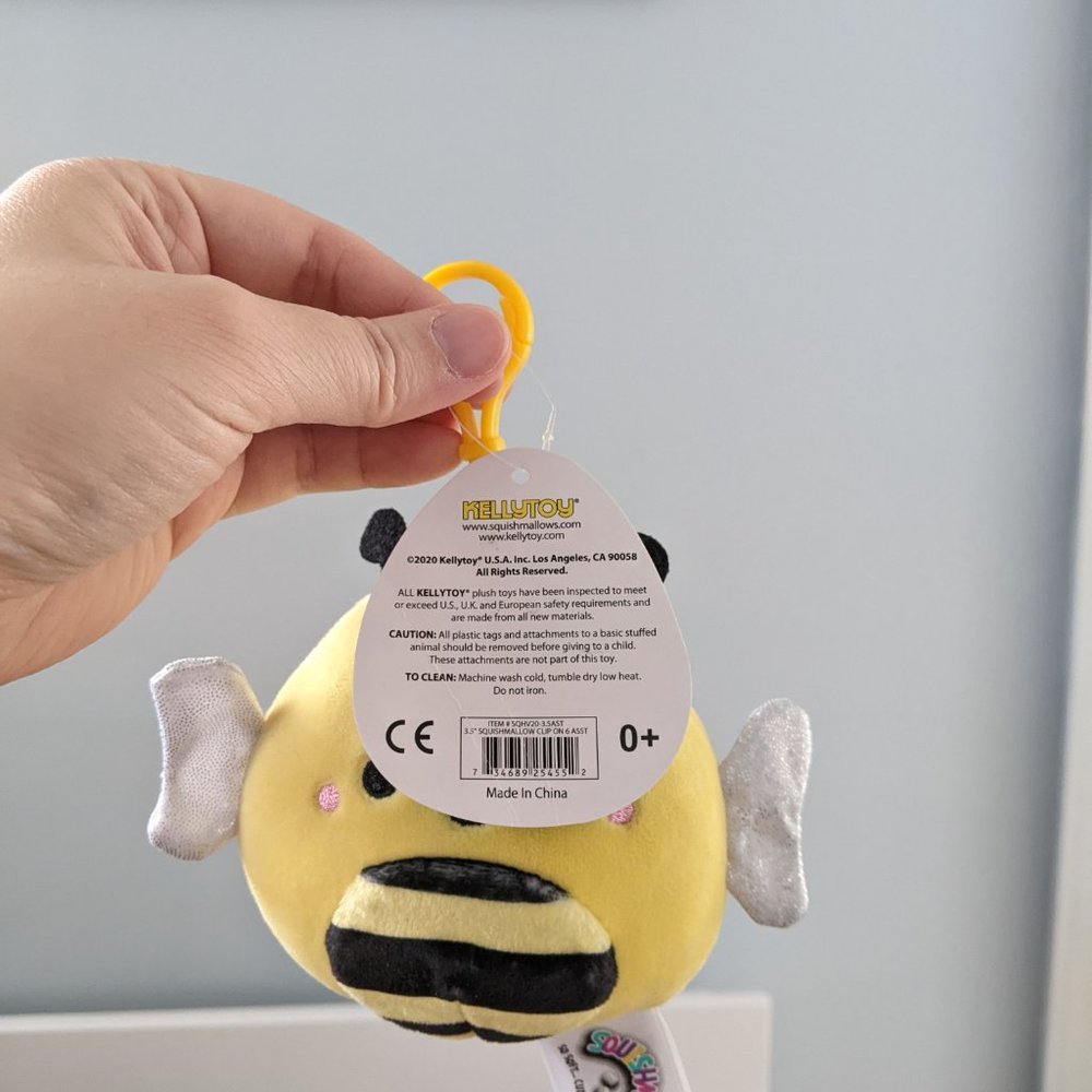 3.5"  Squishmallow Sunny Bee Clip - Picture 4 of 5
